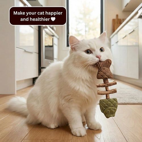Natural Catnip Fish Chew Toy