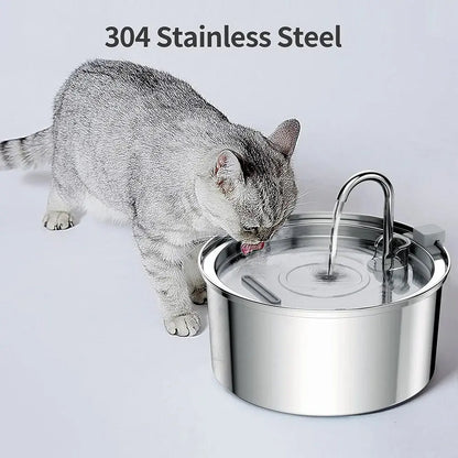 3.2L Premium Stainless Steel Pet Drinking Fountain Pawvora