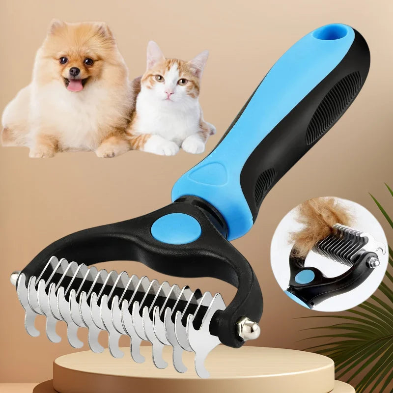 Pet Dematting Comb & Deshedding Brush